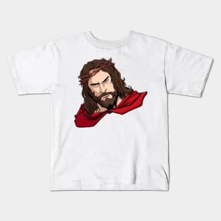 Jesus Superhero Portrait Kids T-Shirt